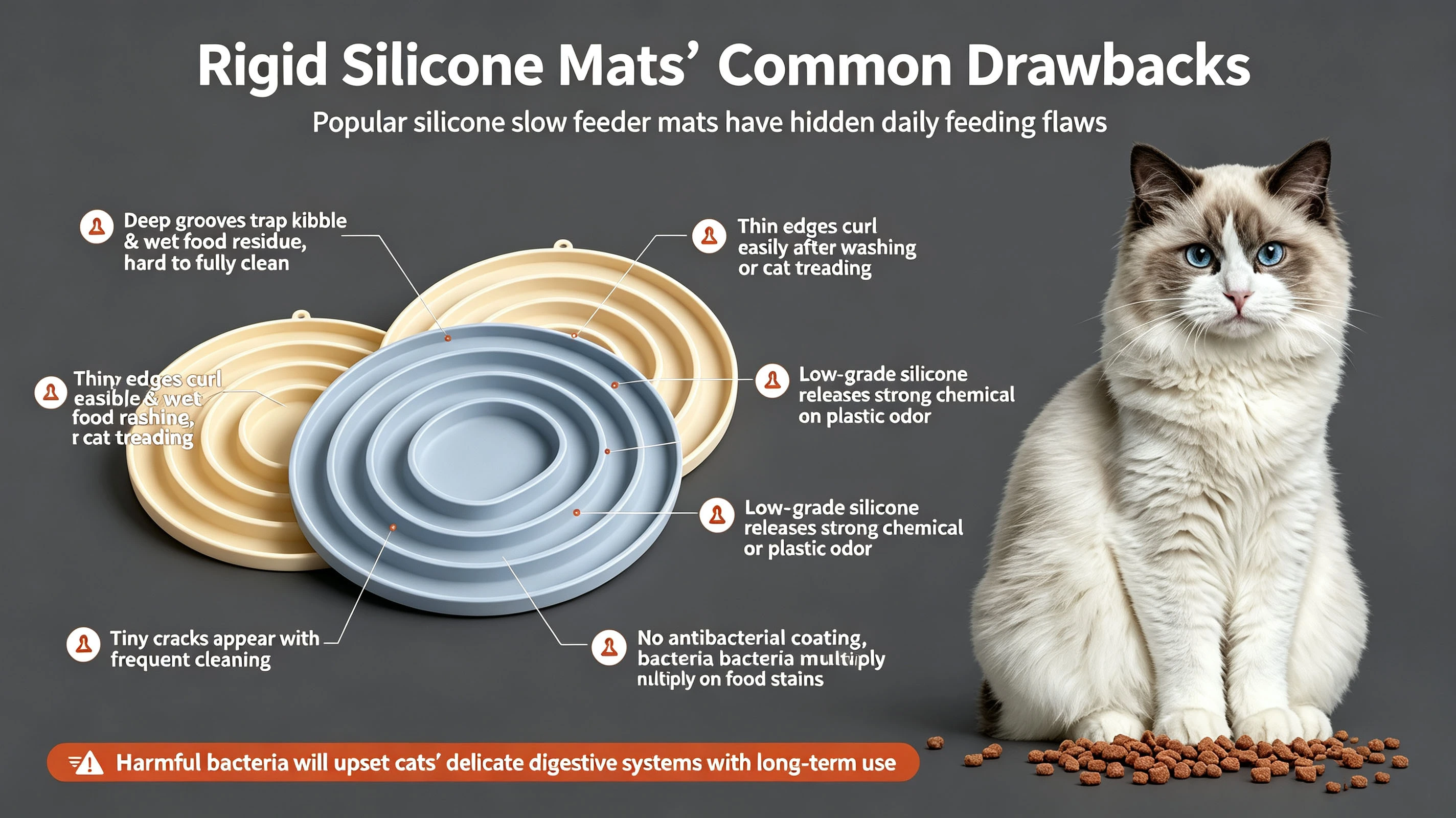 Rigid Silicone Mats’ Common Drawbacks Rigid Silicone Mats’ Common Drawbacks