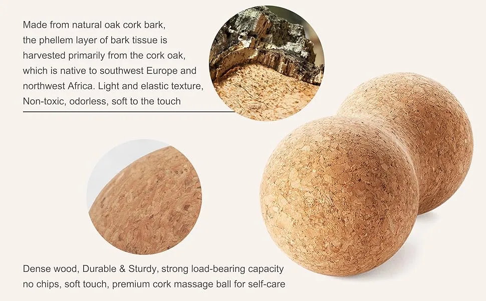 Cork Peanut Lacrosse Ball Muscle Roller Cork Peanut Lacrosse Ball Muscle Roller