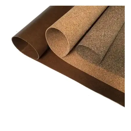 Slitting recycled rubber cork sheet